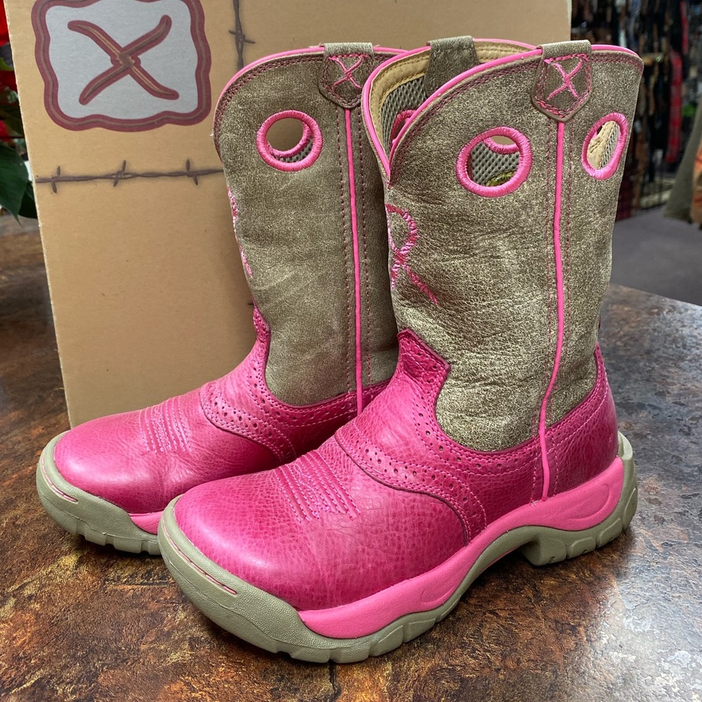 NEW Twisted X Pink Cowboy Boots All Around Cancer